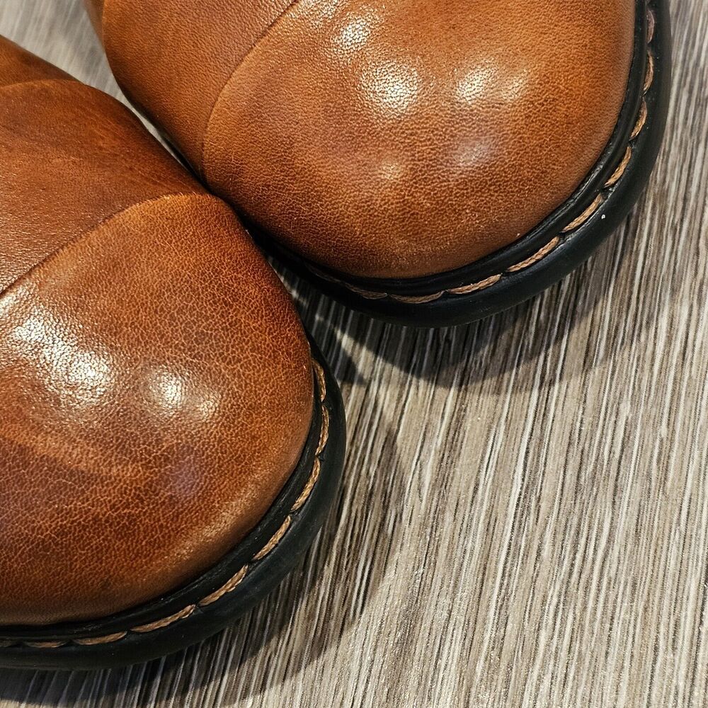 Rieker Brown Leather European Comfort Shoes Booties Slip On Size 6 US - Picture 10 of 12